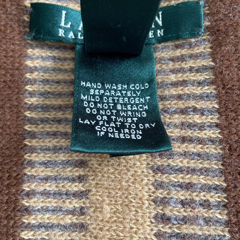 Ralph Lauren Serape Stripes Open Cardigan Waterfall Drapped Knit Wrap L to XL - Picture 9 of 15